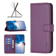 Etui z klapką do Xiaomi Redmi Note 13 Pro 4G / Xiaomi Redmi Note 14S / Xiaomi Poco M6 Pro 4G, BINFEN Wallet, ciemnofioletowe