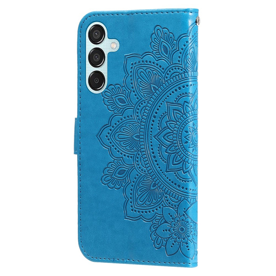 Etui z klapką do Samsung Galaxy M15 5G, Mandala, niebieskie