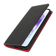 Etui z klapką do Samsung Galaxy S25+ Plus, Litchi Skin Grain, czarne