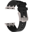 Pasek Silikonowy do Apple Watch 1/2/3/4/5/6/7/8/9/10/11/SE Ultra 1/2/3 42/44/45/46/49mm, Czarny