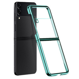 Etui Electroplating Frame do Samsung Galaxy Z Flip 4 5G, Green