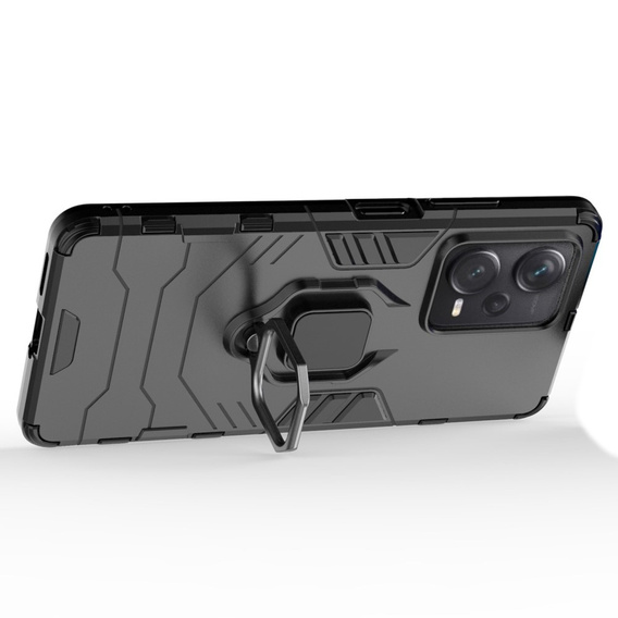 Etui do Xiaomi Redmi Note 12 Pro+ 5G, Kickstand Ring, czarne