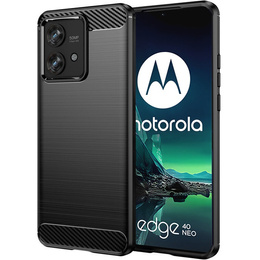 Etui do Motorola Edge 40 Neo, Karbon, czarne