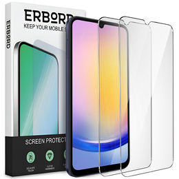 2x Szkło Hartowane do Samsung Galaxy A25 5G, ERBORD 9H Hard Glass, szybka