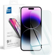 Zestaw Etui Silicone Mag Cover do iPhone 14 Pro Max, różowe + Szkło