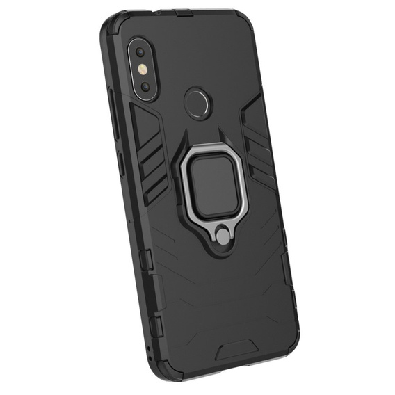 Etui do Xiaomi Mi A2 Lite, Kickstand Ring, czarne