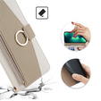 Etui z klapką do Realme 12 Pro 5G / 12 Pro+ 5G, Wallet Zipper Pocket, z lusterkiem, białe