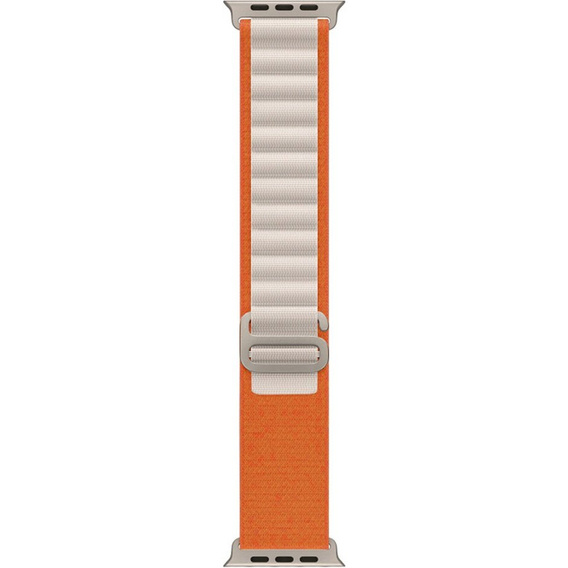 Pasek Nylonowy do Apple Watch 1/2/3/4/5/6/7/8/9/10/11/SE Ultra 1/2/3 42/44/45/46/49mm, Pomarańczowy / Beżowy