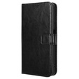 Etui z klapką do Realme C61, Crazy Horse Wallet, czarne