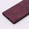 Etui do Oppo A78 5G, ERBORD Vintage portfel z klapką, czerwone