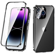 Etui do iPhone 14 Pro, Magnetic Dual Glass, czarne