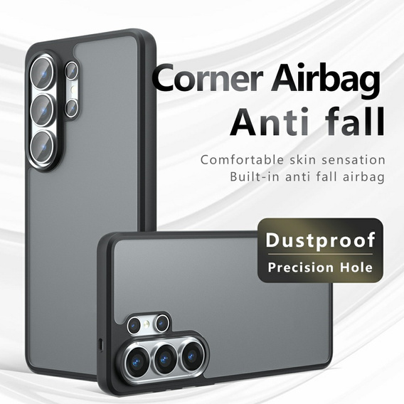 Etui do Samsung Galaxy S26 Ultra, Fusion Hybrid, matowe z czarną ramką