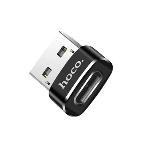 Adapter HOCO UA6 OTG USB-A (męski) do USB-C (żeński) – czarny