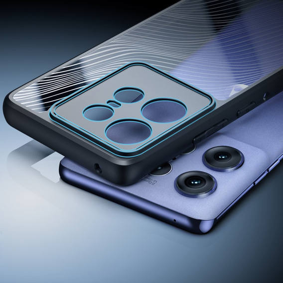 Etui DuxDucis do Motorola Edge 50 Pro 5G, Aimo case, przezroczyste / czarne