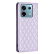 Etui z klapką do Xiaomi Redmi Note 13 Pro 4G / Xiaomi Redmi Note 14S / Xiaomi Poco M6 Pro 4G, Wallet, BINFEN COLOR, fioletowe