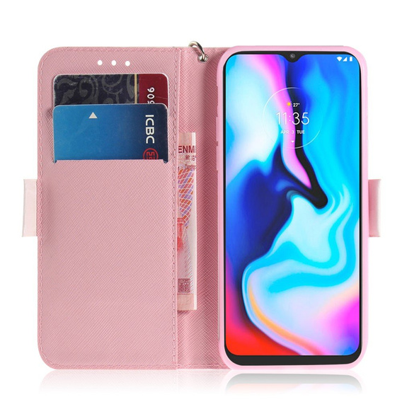 Etui Wallet do Motorola Moto G9 Play/E7 Plus, Flower Branch