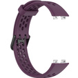Pasek Silikonowy do Huawei Band 8 / Huawei Band 9 / Huawei Band 10, z dziurkami, Fioletowy
