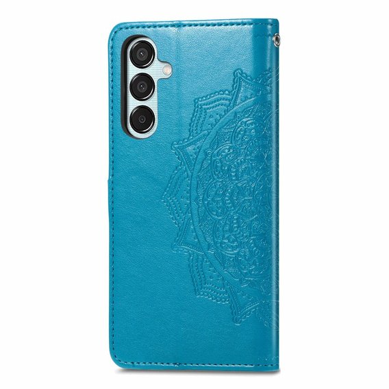 Etui z klapką do Samsung Galaxy M15 5G, Mandala, niebieskie