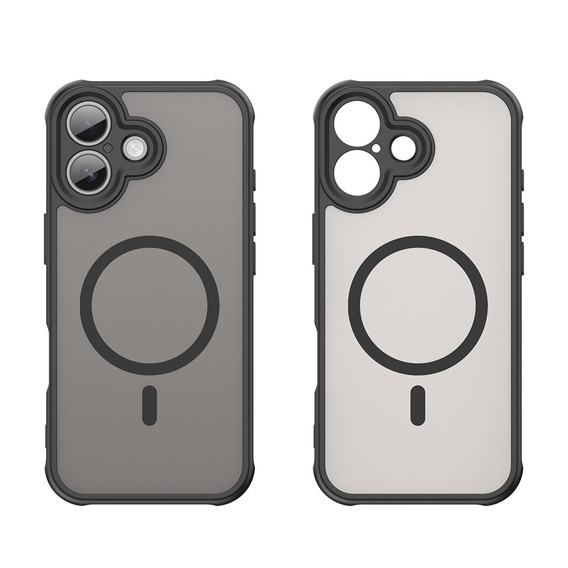 Etui Matt Case do iPhone 17, do MagSafe, wzmocnione, matowe z czarną ramką