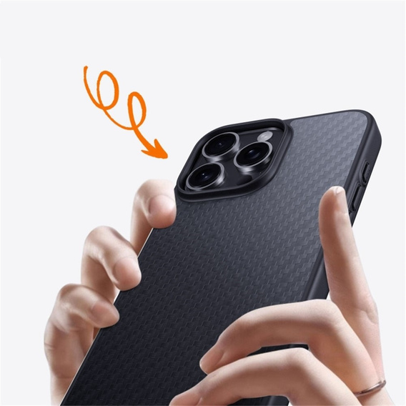 Etui do iPhone 16 Pro, Aramid Fiber Cover, czarne