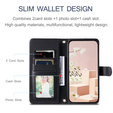 Etui z klapką do Samsung Galaxy S25 FE, Rhombus Crossbody Leather, czarne