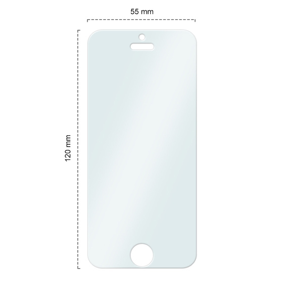 2x Szkło Hartowane do iPhone 5/5S/5C/SE, ERBORD 9H Hard Glass, szybka