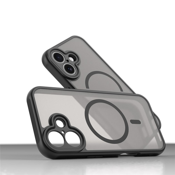 Etui Matt Case do iPhone 17, do MagSafe, wzmocnione, matowe z czarną ramką