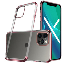 Etui Electroplated Frame do iPhone 13 Pro - Rose Gold