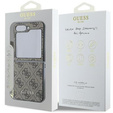 Etui GUESS do Samsung Galaxy Z Flip7 FE / Z Flip6, 4G Charms Collection Hardcase, brązowe