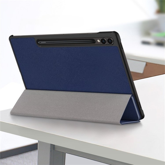 Etui do Samsung Galaxy Tab S9 Plus, Smartcase z miejscem na rysik, niebieskie