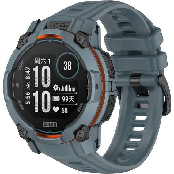 Pasek Silikonowy do Garmin Instinct 3 45mm, niebieski