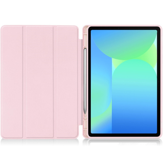 Etui do Samsung Galaxy Tab S10 FE+ Plus, Smartcase z miejscem na rysik, różowe