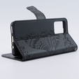 Etui z klapką do Motorola Moto G54 5G, Butterfly, czarne