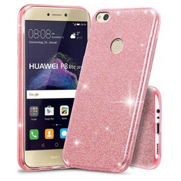 Etui do Huawei P8 Lite 2017, Glitter Case, Różowe