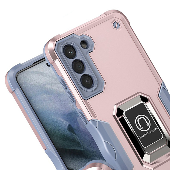 Etui do Samsung Galaxy S21 FE, Dual-Layer Armor, jasnoróżowe