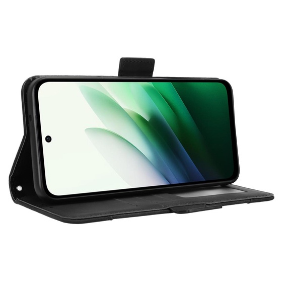 Etui z klapką do Xiaomi Redmi 15 5G / 4G, Card Slot, czarne