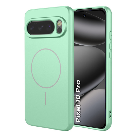 Etui do Google Pixel 10 / 10 Pro, do MagSafe, silikonowe, zielone