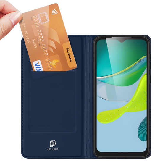 Etui Dux Ducis do Motorola Moto E13, Skinpro, granatowe