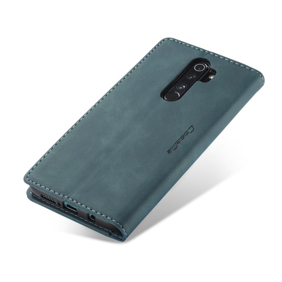 Etui CASEME do Xiaomi Redmi Note 8 Pro, Leather Wallet Case, turkusowe