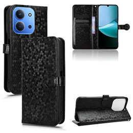 Etui z klapką do Xiaomi Redmi 15C 4G/LTE, Wallet Rhombus, czarne