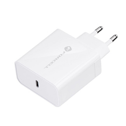 Forcell F-Energy TFK‑TC‑45WPD – Szybka ładowarka sieciowa USB-C 45 W QC4.0/PD - Biała