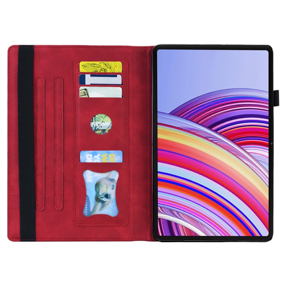 Etui do Xiaomi Redmi Pad Pro / Xiaomi Poco Pad, Classic, z miejscem na rysik, czerwone