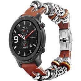 Skórzany Pasek Retro z teleskopem 22mm - Dark Brown