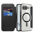 Etui z klapką do Google Pixel 9A, RFID Wallet MagSafe z ochroną aparatu, czarne