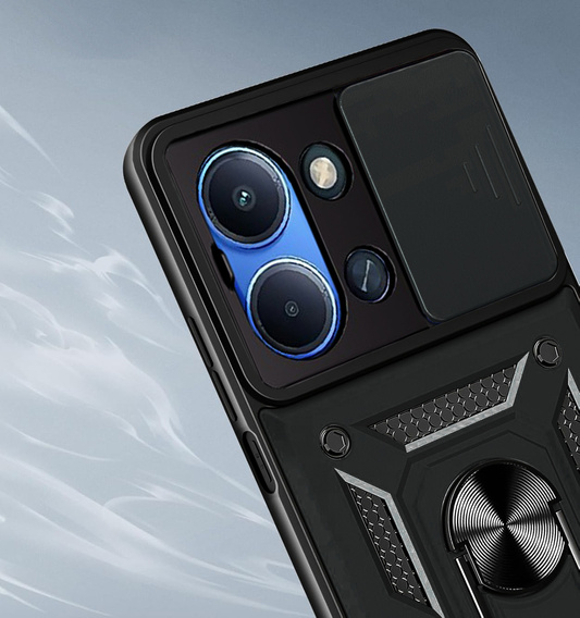 Etui pancerne do Xiaomi Redmi 15C 4G/LTE, CamShield Slide, czarne