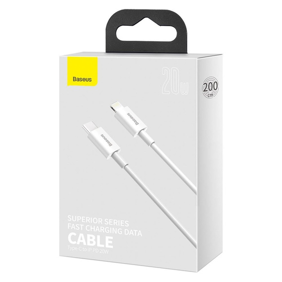 BASEUS Superior Series Kabel USB-C do Lightning, 20W, 2m, White