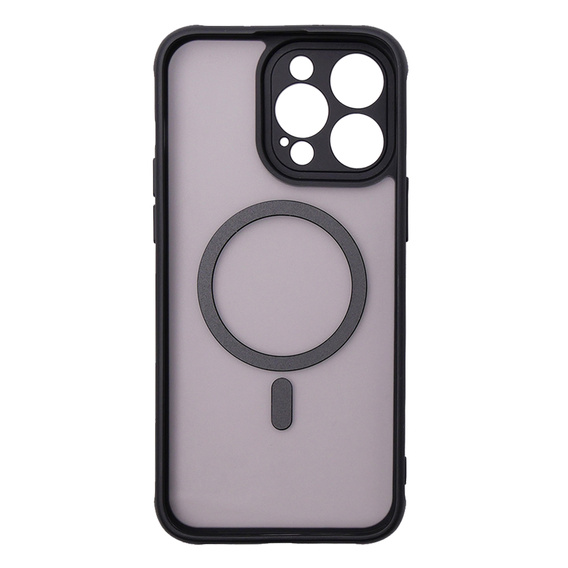 Etui do MagSafe do iPhone 13 / 14, Hybrid Matte Lens Pro, czarne + szkło 9H