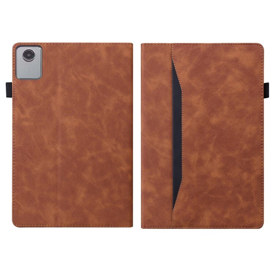 Etui do Lenovo Tab M11, Classic, z miejscem na rysik, brązowe
