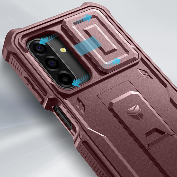 Etui pancerne do Samsung Galaxy A17, Dexnor Full Body (Two Frames), czerwone