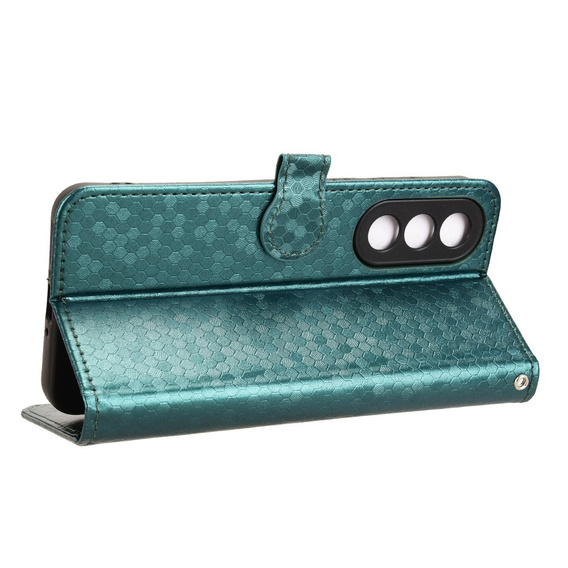 Etui z klapką do OnePlus Nord 5, Wallet Rhombus, zielone